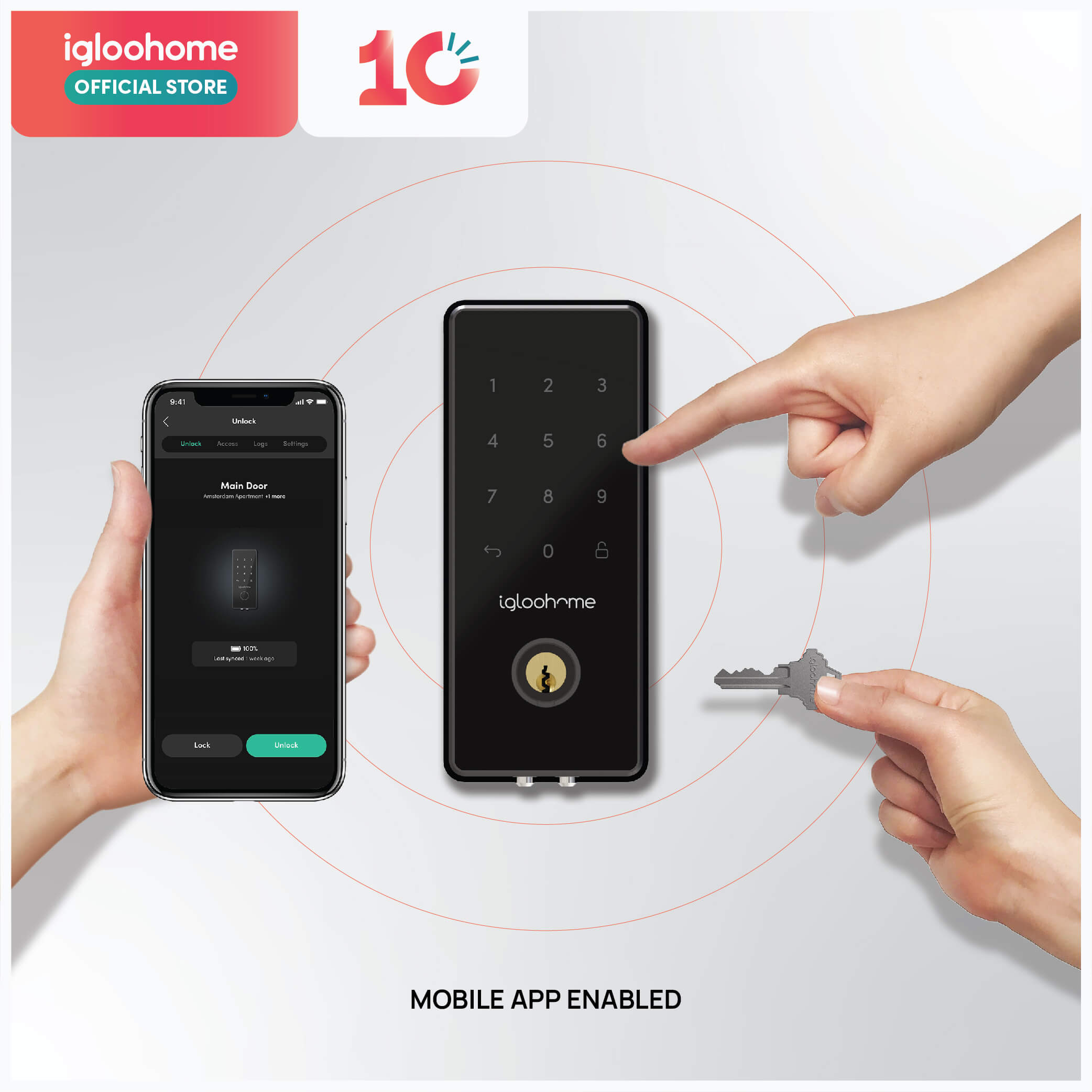 Deadbolt 2S Metal Grey Digital Lock (Pre-order)